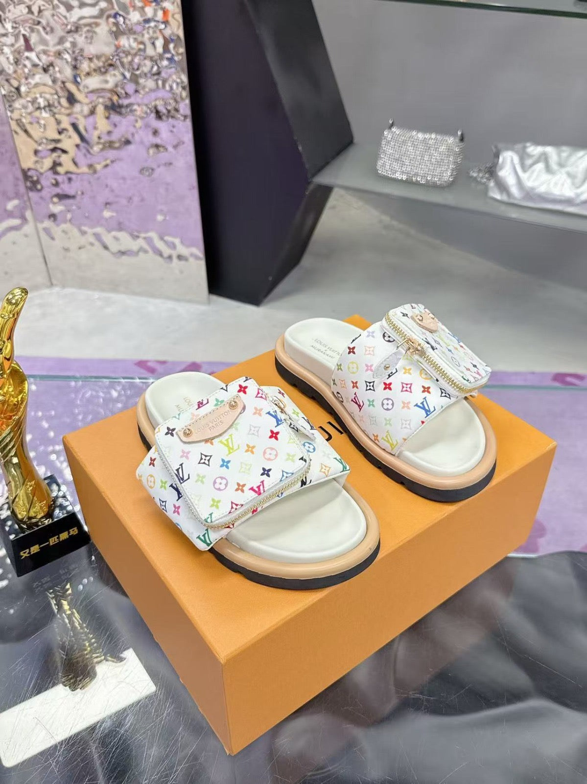 LV x TM Pool Pillow Flat Comfort Mule