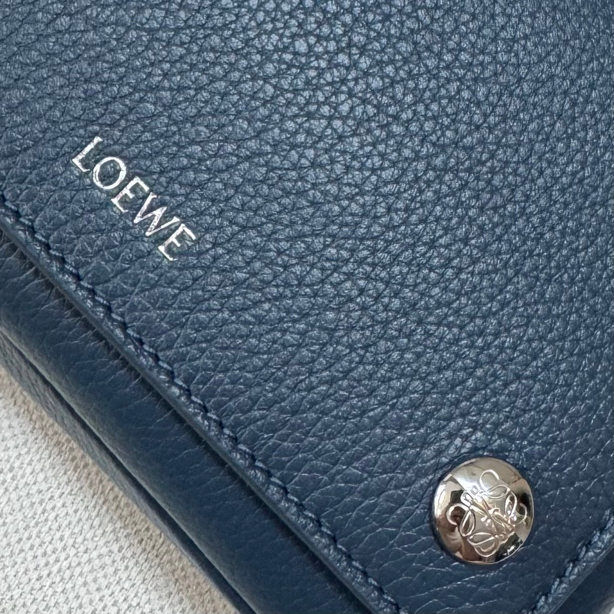 Loewe Messenger Bags 20 Navy Blue Cowhide