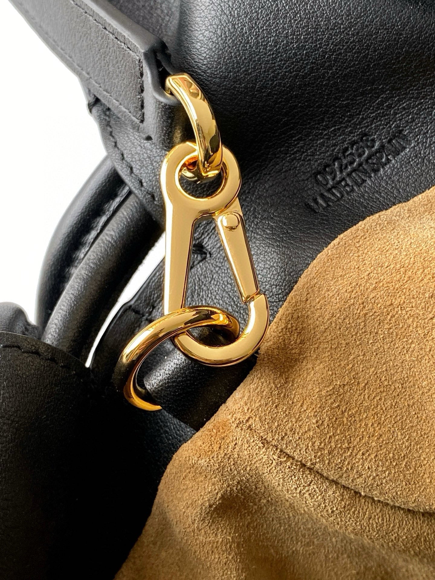 Loewe Medium Flamenco Clutch Black Taupe Pink Nappa Calfskin