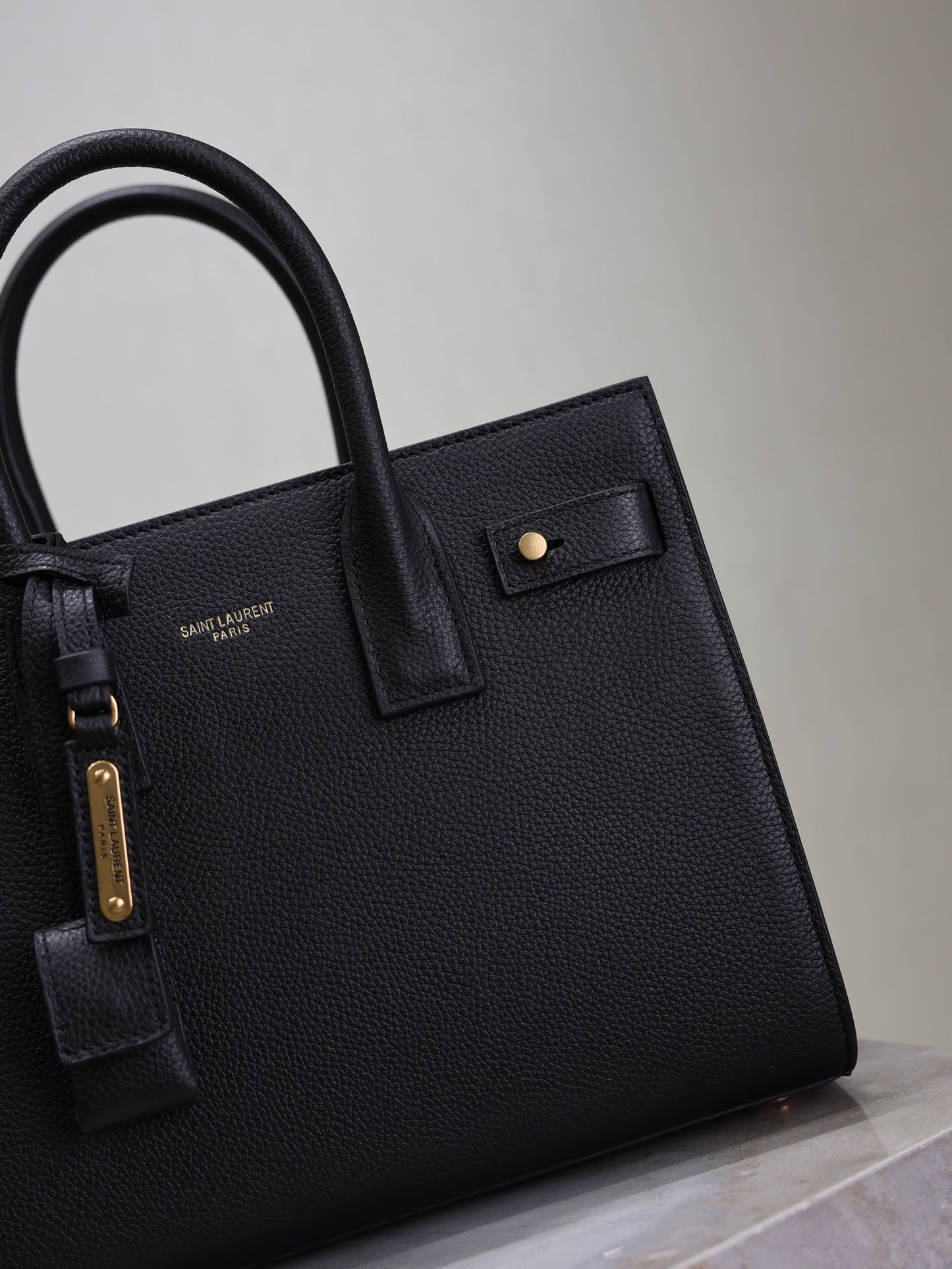 Prada Sac De Jour Nano 26cm Black Grain Cowhide GHW