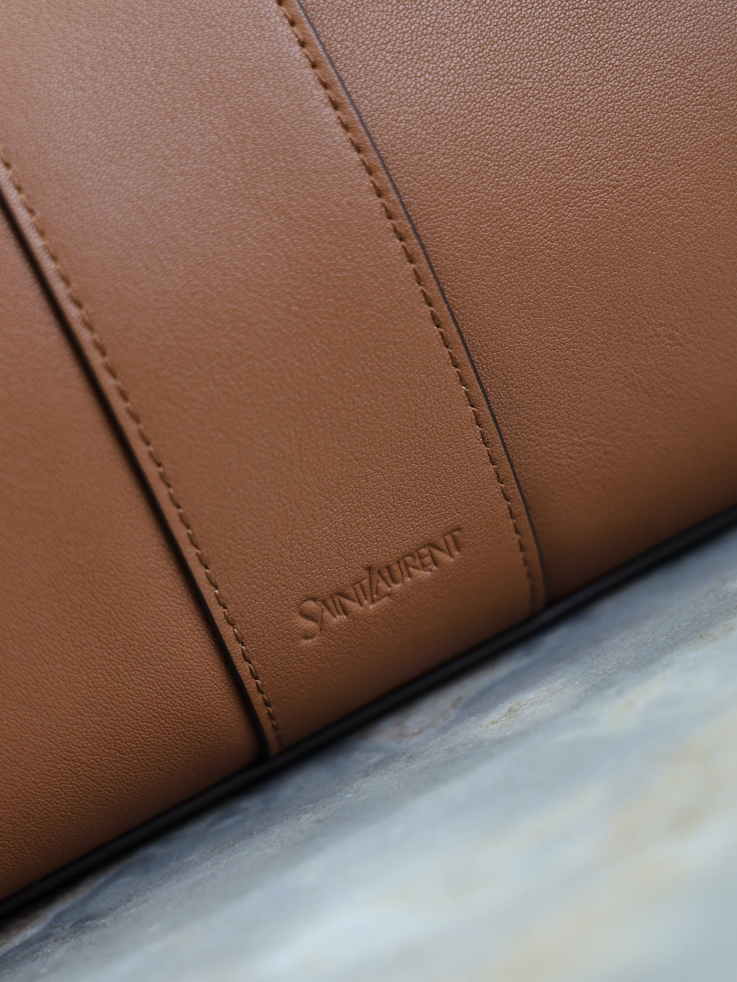 YSL Y Tote Bag Brown Cowhide