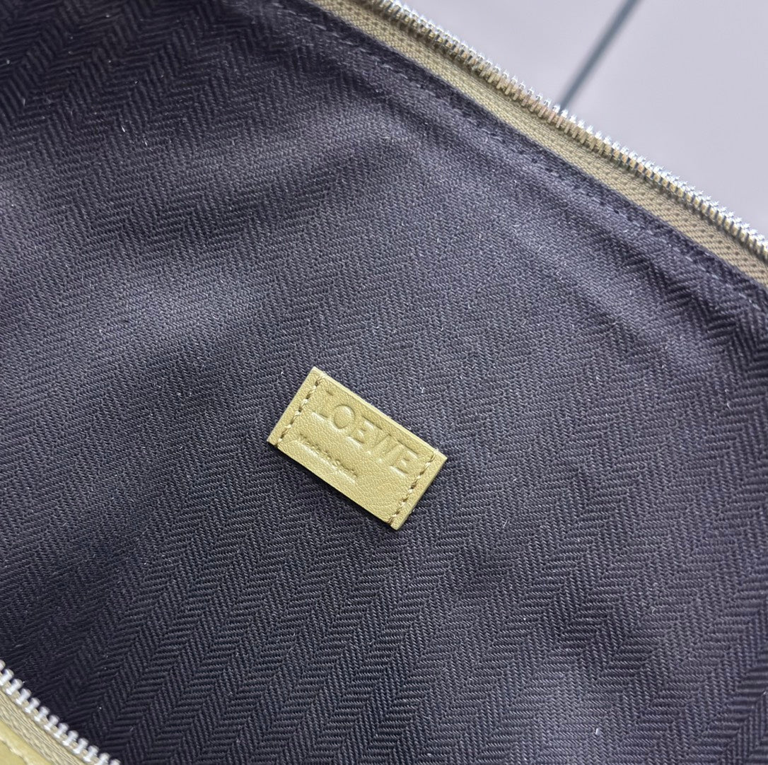 Loewe Cubi Crossbody Bag Olive Green Smooth Calfskin