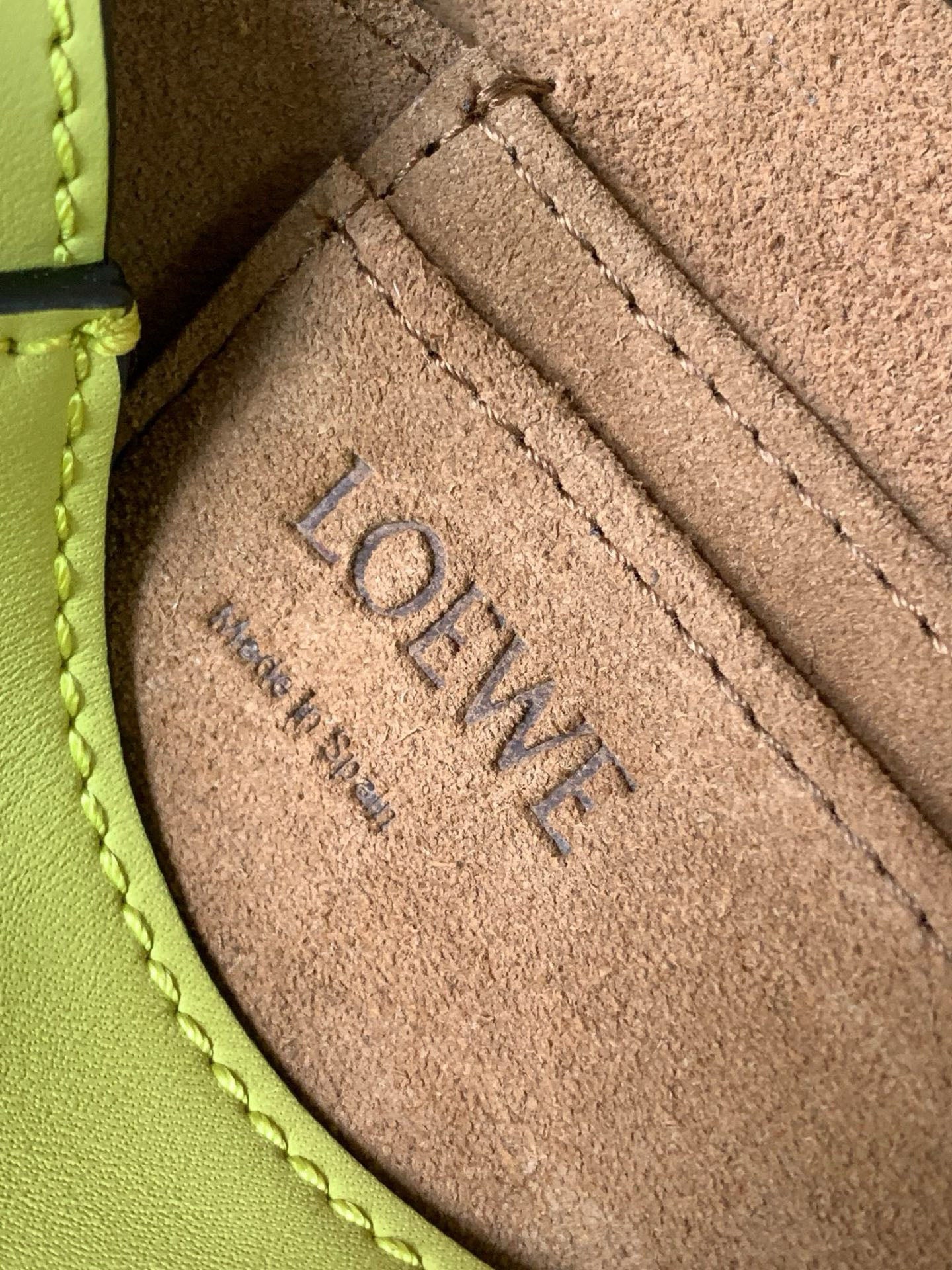 Loewe Mini Gate Dual Bag Lime Green Calfskin