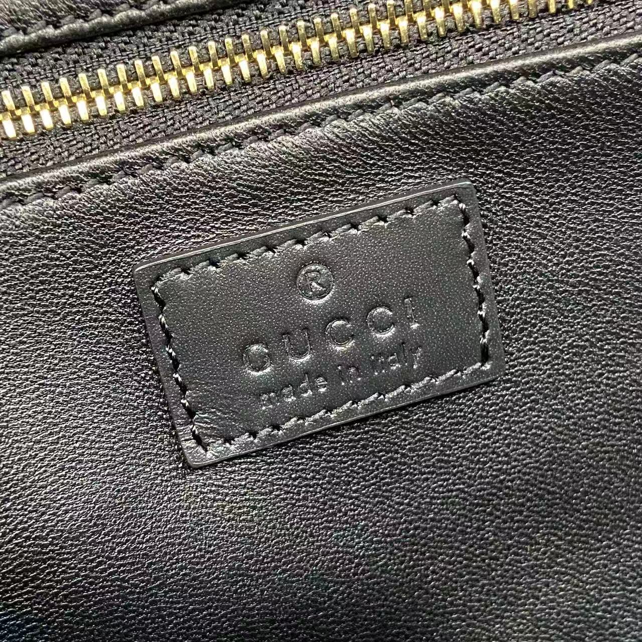 Gucci 25 Siena Bag 22.5cm Black Gold Leather 292363