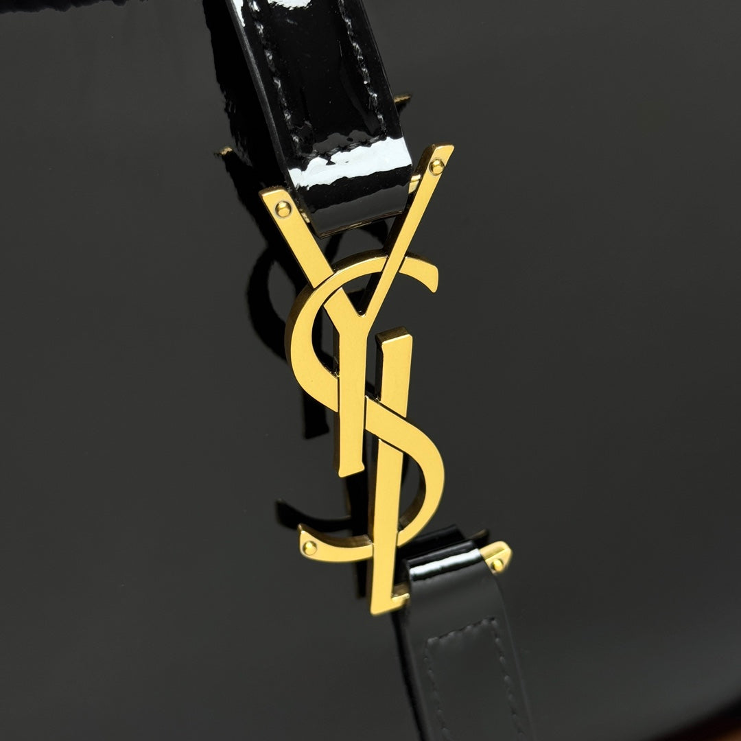 YSL 5 πΜ 7 Bag 24cm Black Patent Leather 285564