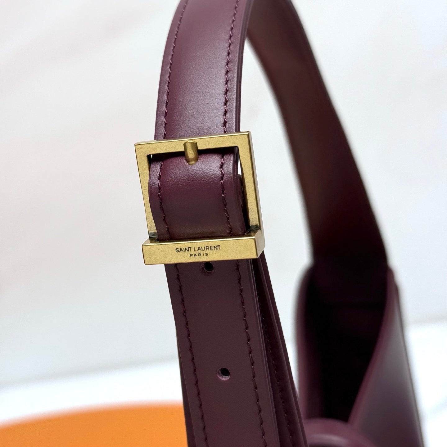YSL 5 πΜ 7 Bag 24cm Burgundy Leather 285558