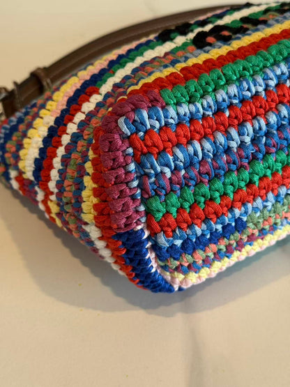 Miumiu Crochet Pouch Multicolor Cotton