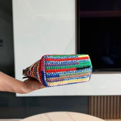 Miumiu Crochet Pouch Multicolor Cotton