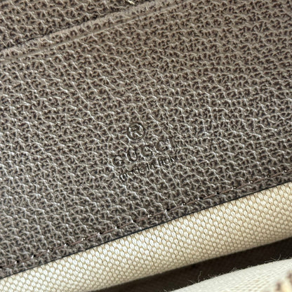 Gucci Ophidia Mini Handbag Beige Brown Canvas Leather 272065