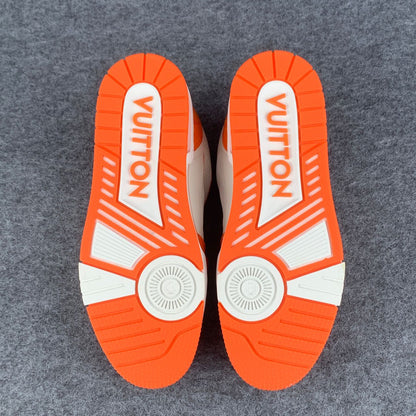 LV Trainer Low 'Velcro Strap Orange Monogram Denim':
