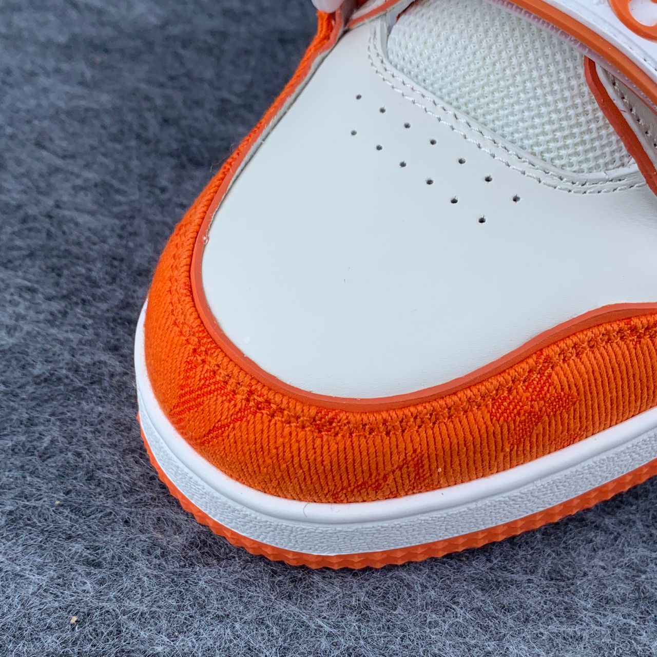 LV Trainer Low 'Velcro Strap Orange Monogram Denim':