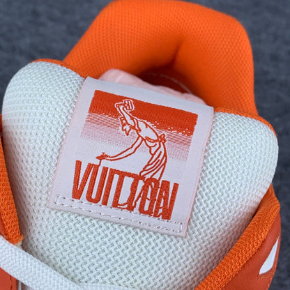 LV Trainer Low 'Velcro Strap Orange Monogram Denim':