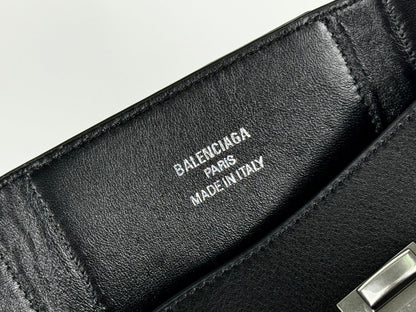 BEL AIR CARRY ALL BAG 29 IN BLACK NAPPA LAMBSKIN SILVER HARDWARE