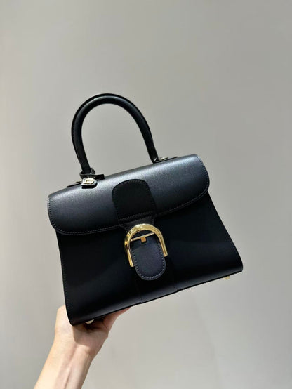 Delvaux Brillant Mini Bag 20cm Black in Cowhide