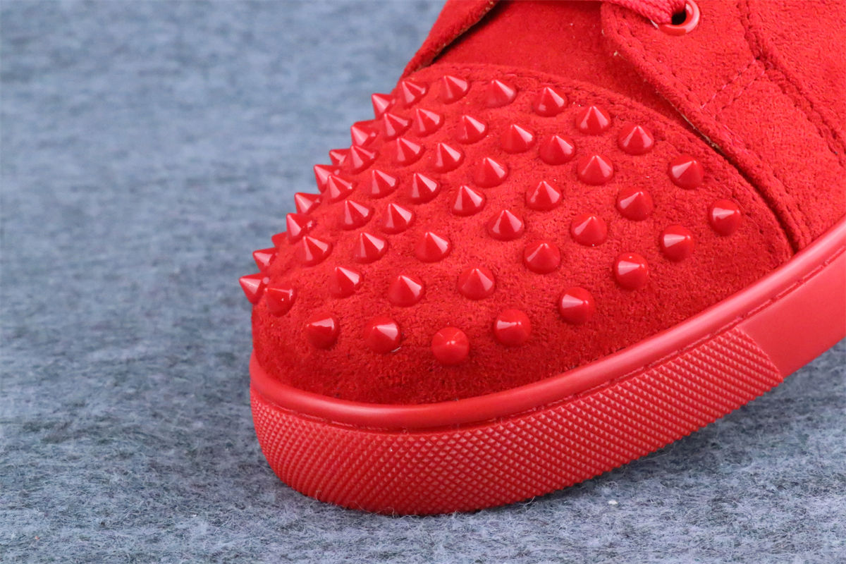 Christian Louboutin Louis Junior Spikes Flat 'Rougissime'