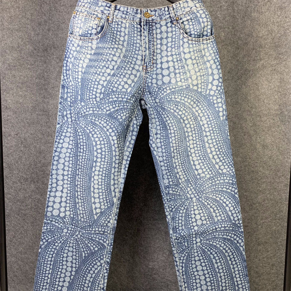 LV X YK All-Over Pumpkin Denim Jeans