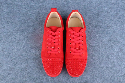 Christian Louboutin Louis Junior Spikes Flat 'Rougissime'