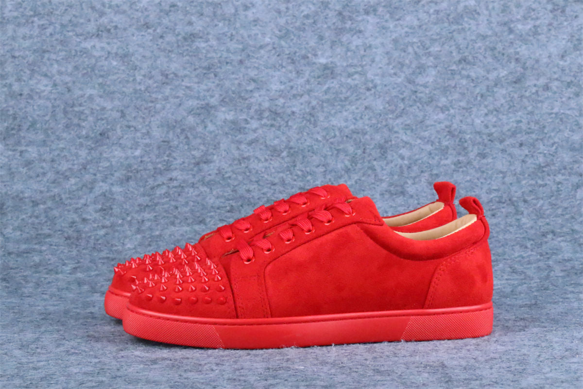 Christian Louboutin Louis Junior Spikes Flat 'Rougissime'
