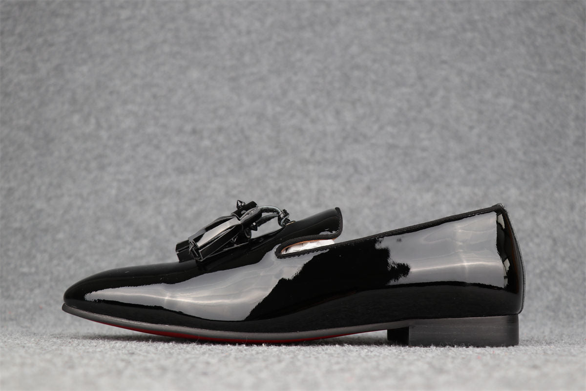 CL Dandelion Tassel Loafers 'Black Patent Leather'