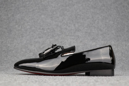 CL Dandelion Tassel Loafers 'Black Patent Leather'