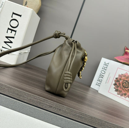 Loewe Flamenco Purse 23 Olive Lambskin Ghw