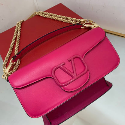 valenti loco 27 rose red calfskin