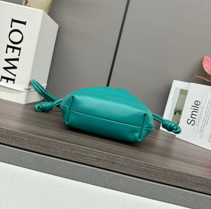 Loewe Flamenco Purse 23 Turquoise Blue Lambskin Ghw