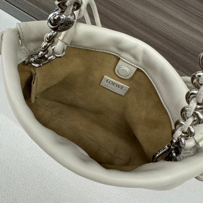 Loewe Flamenco Purse 23 White Lambskin Shw