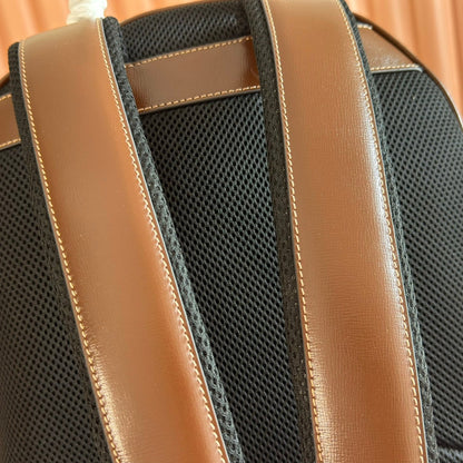 Gucci Interlocking G Backpack in Brown Beige GG Supreme Canvas Leather 273684