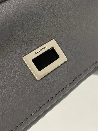 RODEO SMALL BAG 29 IN GREY SMOOTH CALFSKIN SILVER HARDWARE