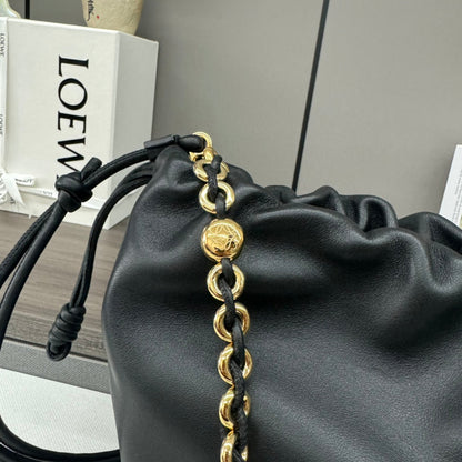 Loewe Flamenco Purse Bucket 32 Black Lambskin Ghw