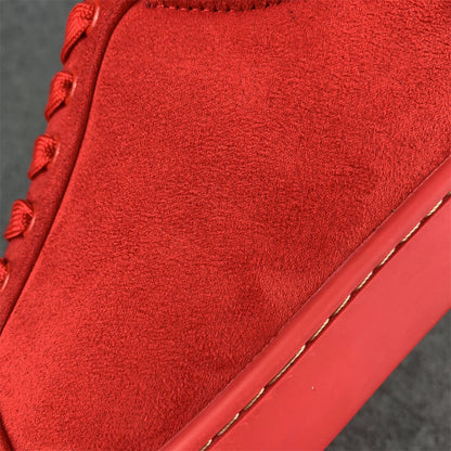 Christian Louboutin Louis Junior Spikes Flat 'Red Suede'