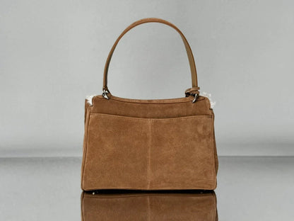 Balenciaga Small Rodeo Bag 29 Brown Suede Sliver Hardware