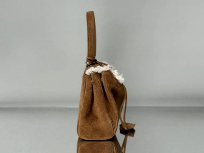 Balenciaga Small Rodeo Bag 29 Brown Suede Sliver Hardware