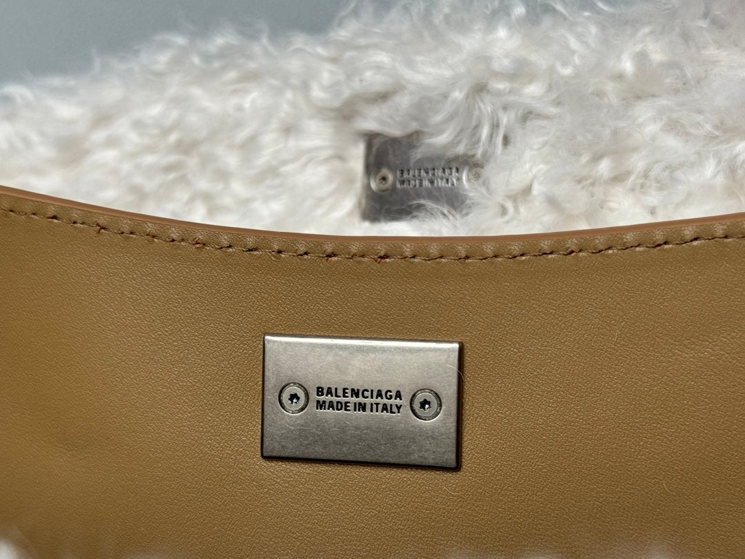 Balenciaga Small Rodeo Bag 29 Brown Suede Sliver Hardware