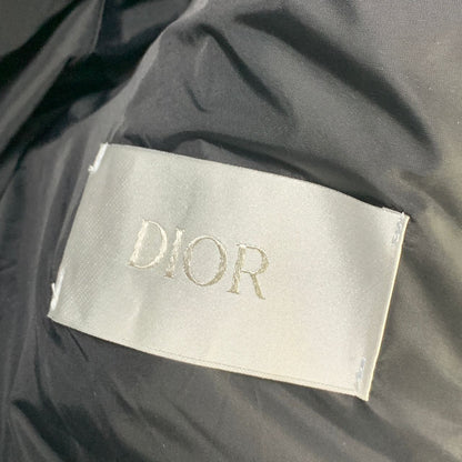 Dior Oblique Motif Down Jacket in Navy Technical Jacquard