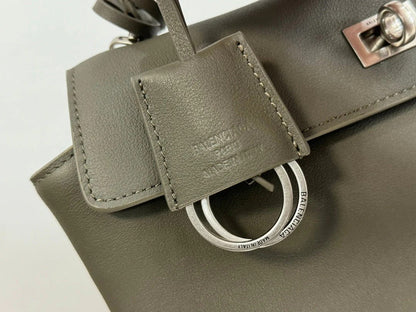 Balenciaga Medium Rodeo Bag 35 Olive Green Caflskin Sliver Hardware