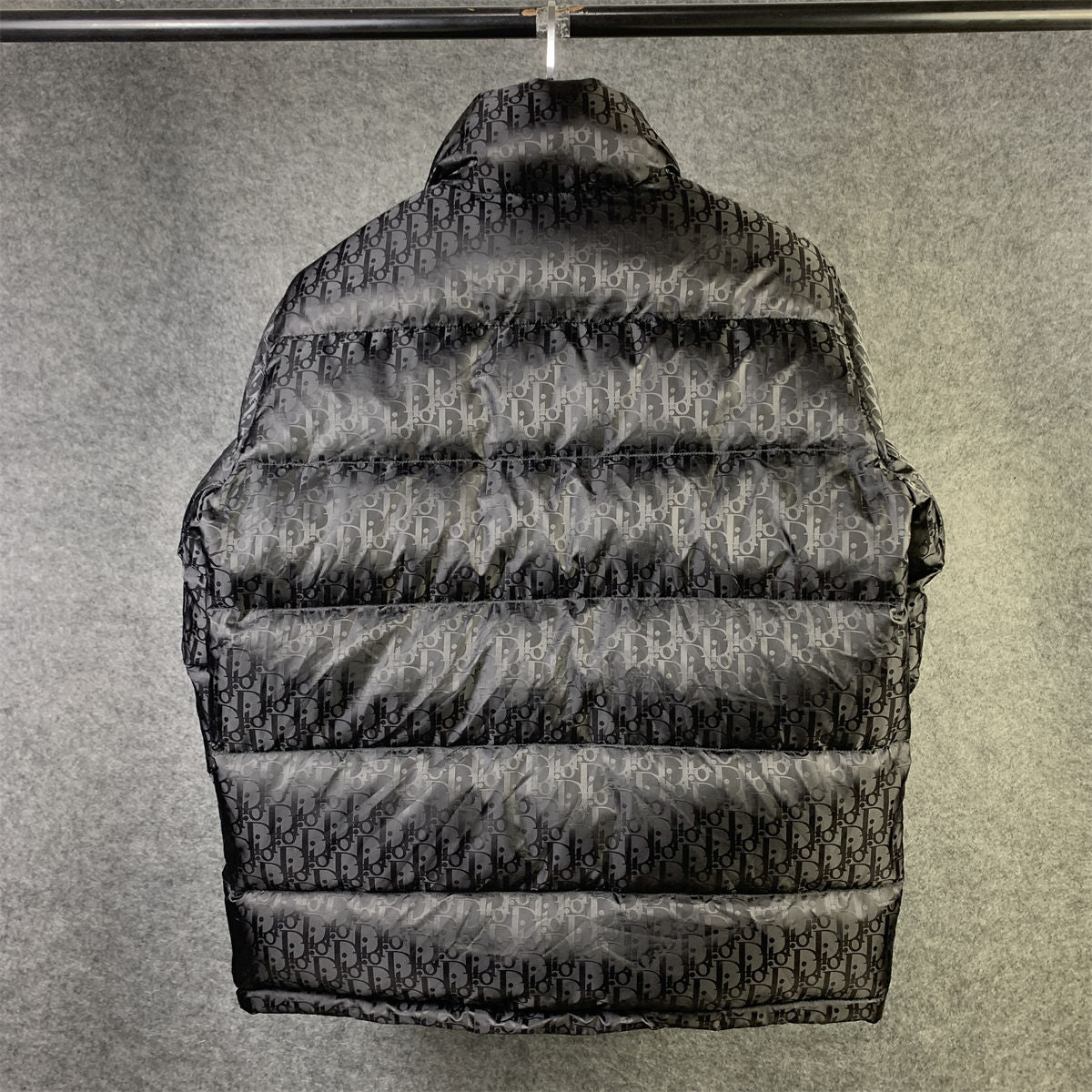 Dior Oblique Motif Down Jacket in Black Technical Jacquard