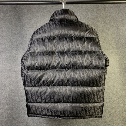 Dior Oblique Motif Down Jacket in Black Technical Jacquard