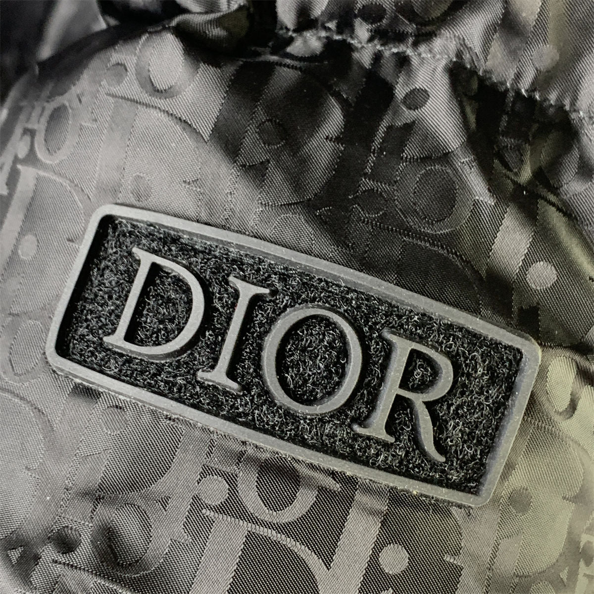 Dior Oblique Motif Down Jacket in Black Technical Jacquard