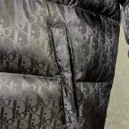 Dior Oblique Motif Down Jacket in Black Technical Jacquard