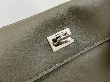 Balenciaga Medium Rodeo Bag 35 Olive Green Caflskin Sliver Hardware