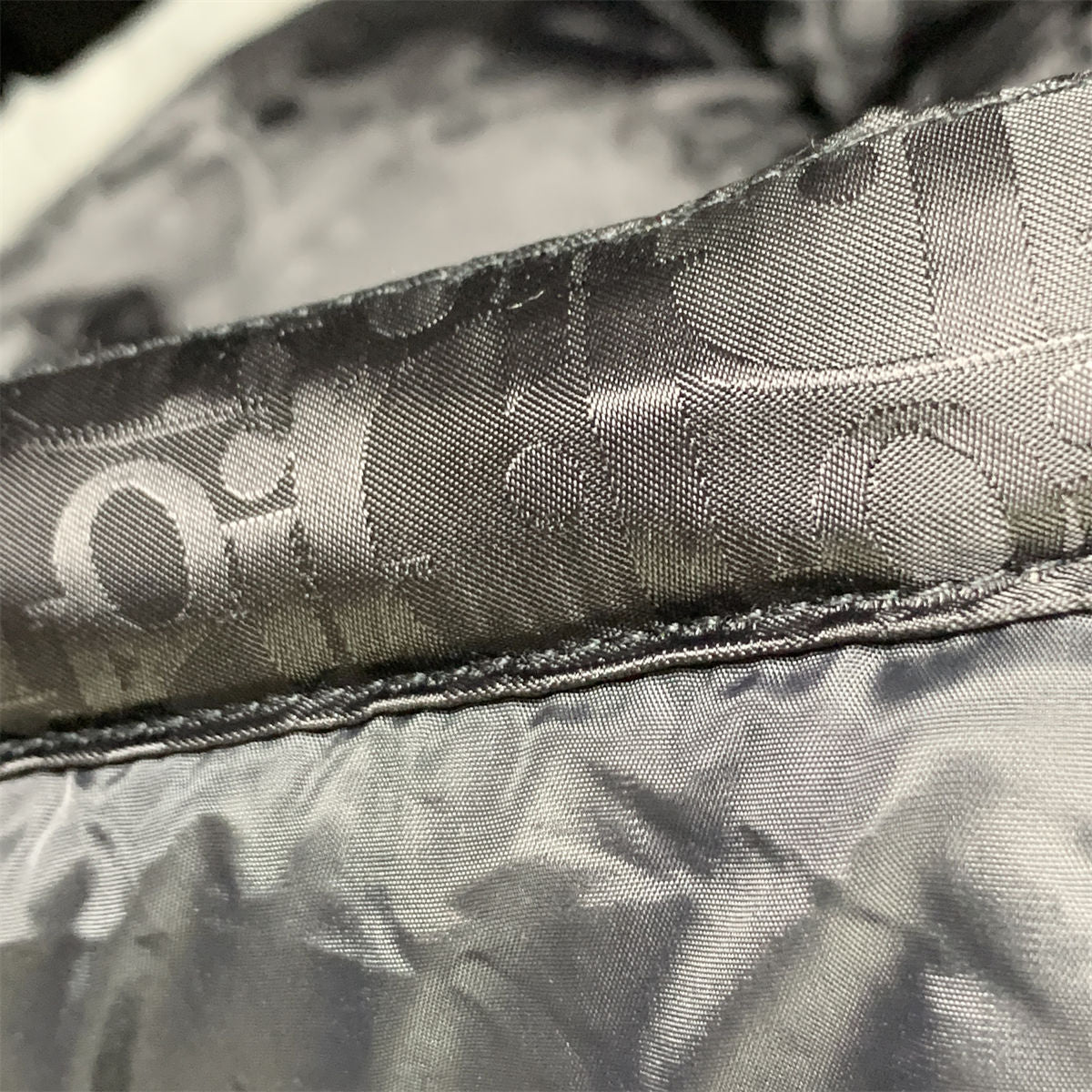 Dior Oblique Motif Down Jacket in Black Technical Jacquard