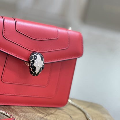 SERPENT FOREVER CROSSBODY 20CM BAG RED CALFSKIN 1 COMPARTMENT