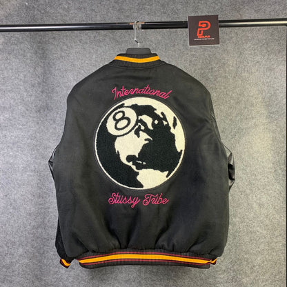 Stussy 40th Anniversary Varsity Jacket 'Black'