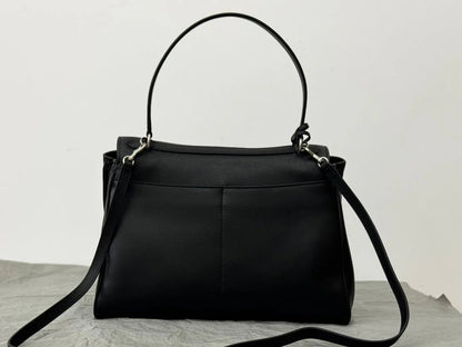 Balenciaga Medium Rodeo Bag 35 Black Calfskin Sliver Hardware