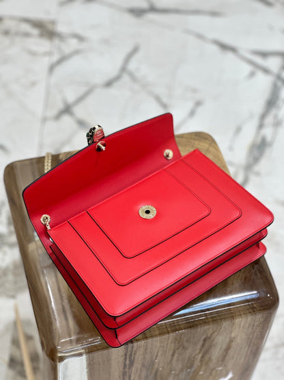 BVL Serpenti Forever Shoulder Bag 28cm Red Calfskin  GHW 188667