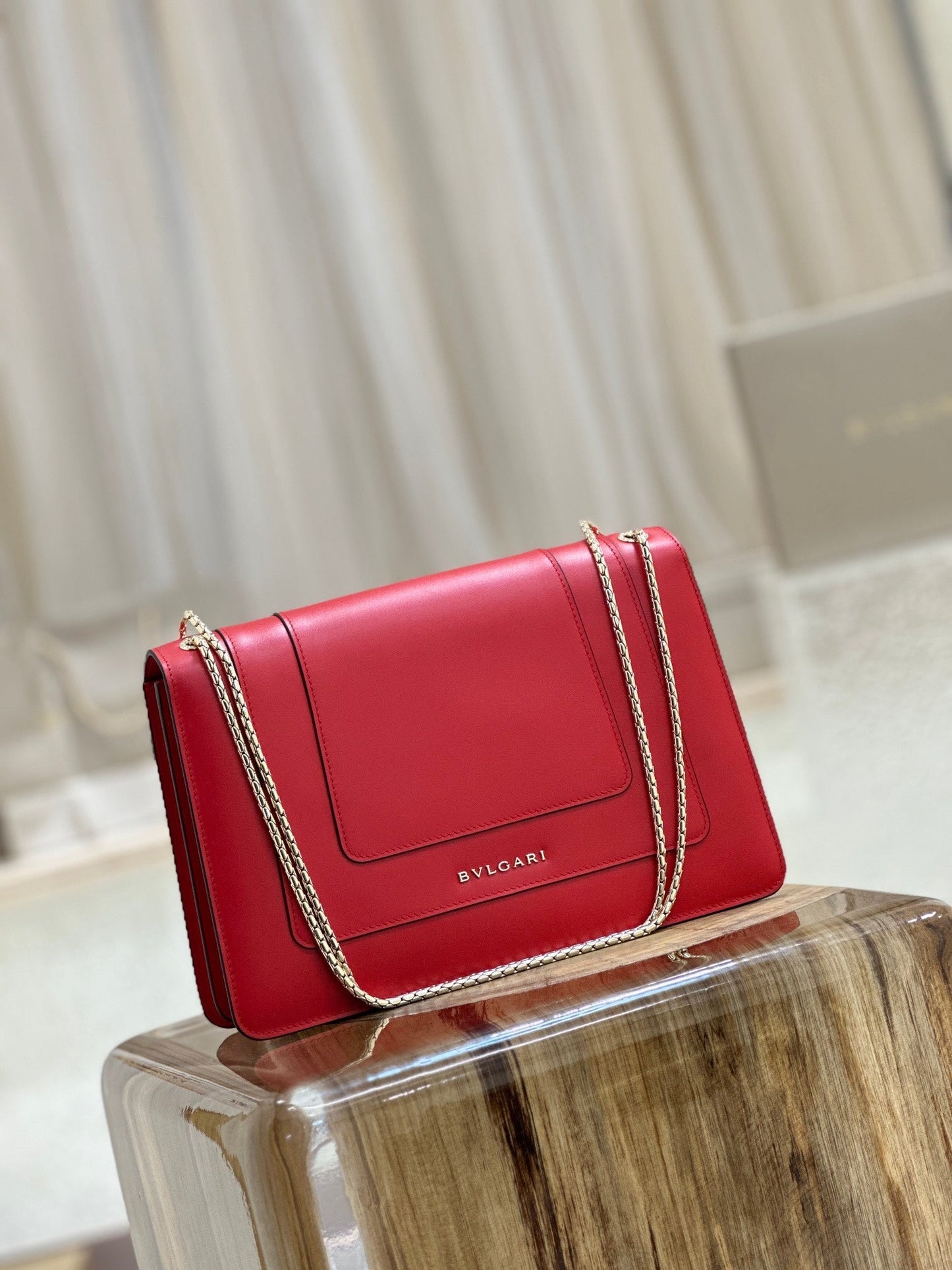 BVL Serpenti Forever Shoulder Bag 28cm Red Calfskin  GHW 188667