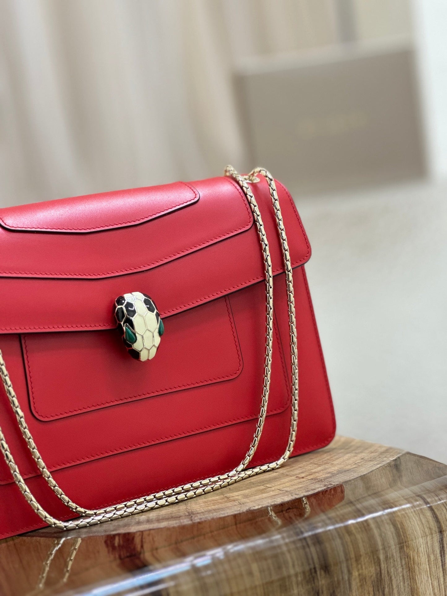 BVL Serpenti Forever Shoulder Bag 28cm Red Calfskin  GHW 188667