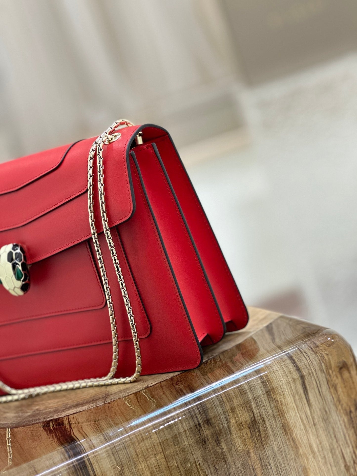 BVL Serpenti Forever Shoulder Bag 28cm Red Calfskin  GHW 188667